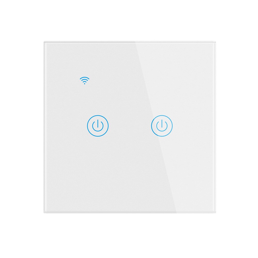 ATHOM Homekit – interrupteur tactile intelligent, wi-fi, Standard ue, 1/2 boutons, pas besoin de neutre: 2 gang Homekit