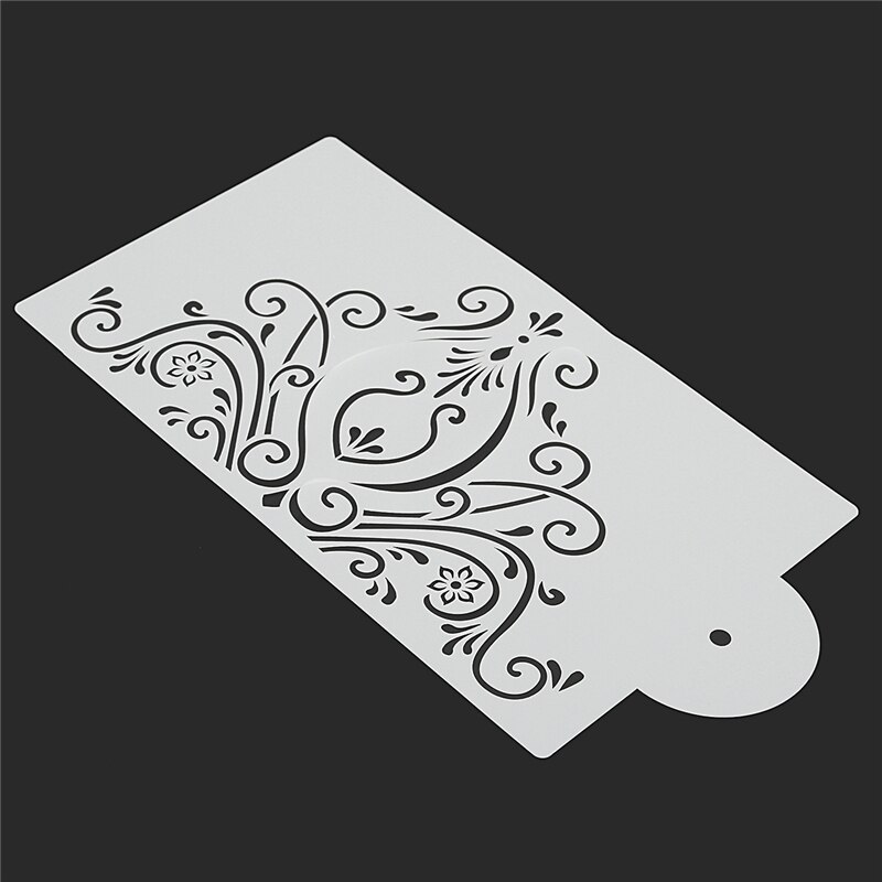 Aomily diy 4 stk/sæt prinsesse blonder kage stencil sæt kage håndværk stencils kage kant stencils sæt dekorere kage bage værktøj