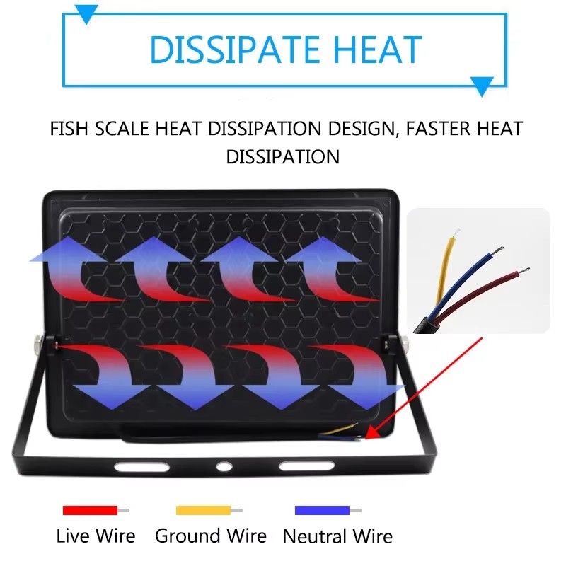 500W Reflector LED Sporlight For Outdoor Projectors 220V IP66 Garden Flood Light LED Floodlight Garden warm cold light