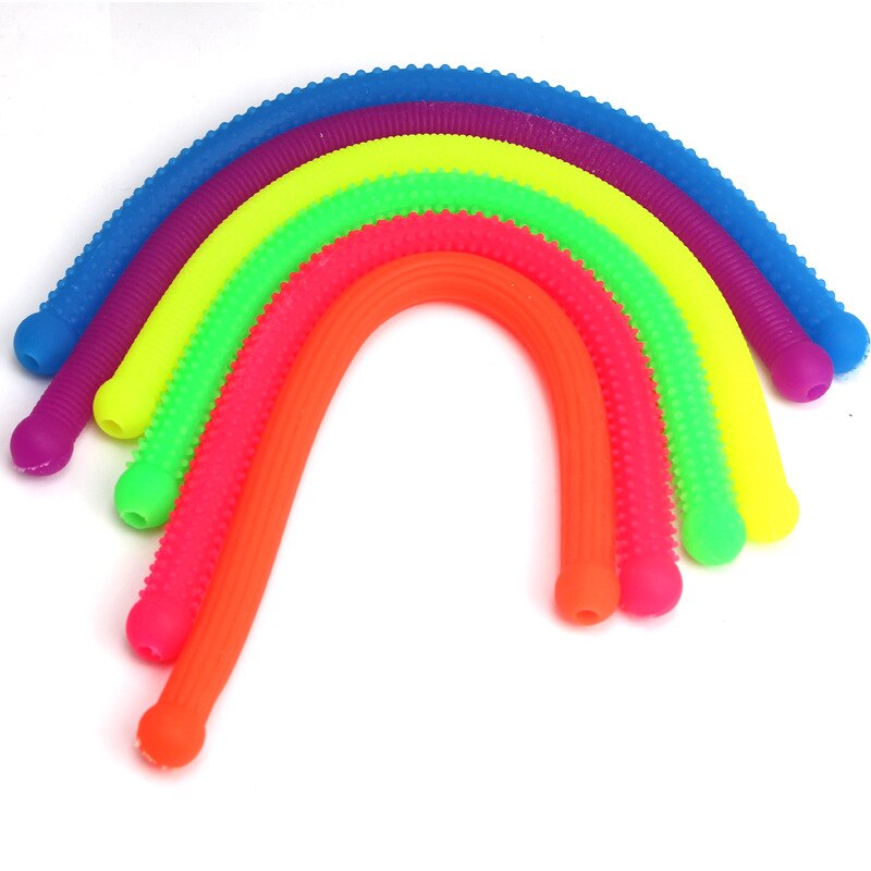 Soft Rubber Noodle Elastic Rope Toys Stretch String Decompression Toy Stretchy String Fidget Relief Stress Vent Toys ZLL