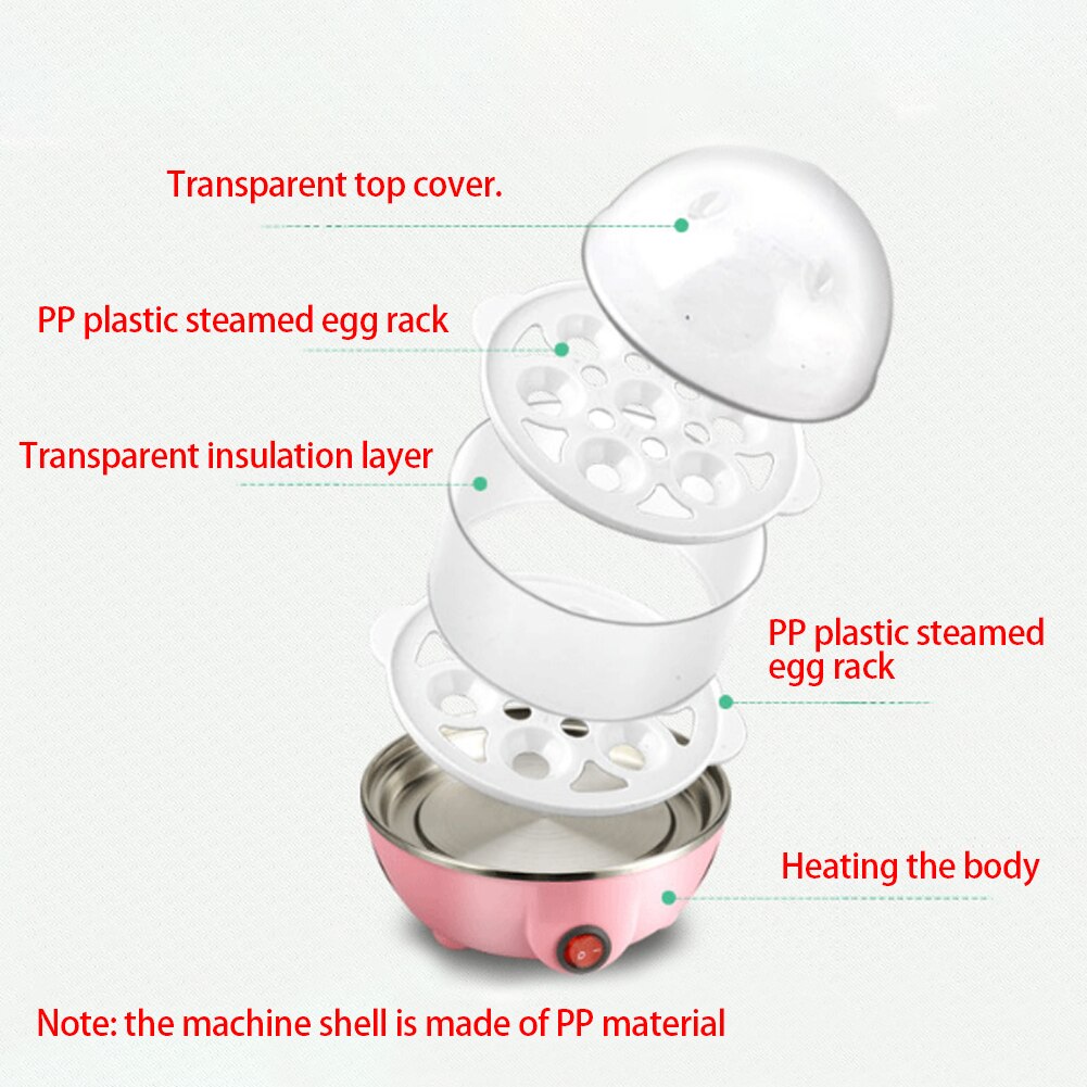 220V 350W Multifunction household Kitchen Mini Portable Multifunctional Double Layer Egg Cooker Boiler Boiled egg boiler steamer