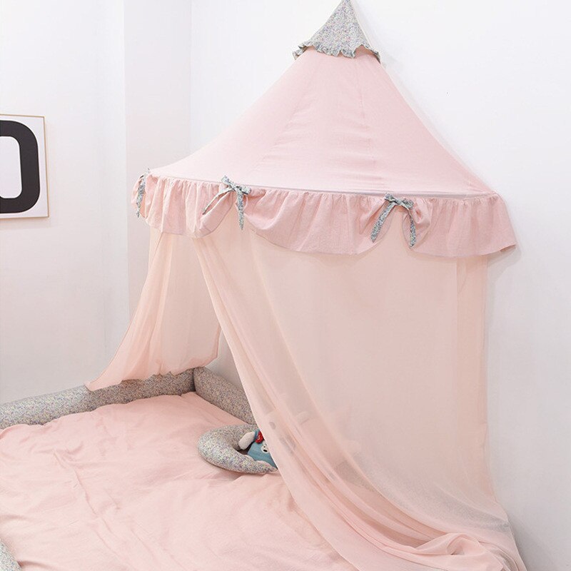 Roze babybedhemel voor kinderen, klamboe, leeshoekindeling, halve maan, spelhuis, bed, kasteel, tent, kamerdecoratie voor meisjes en jongens: Geel / 1.5 meter groot