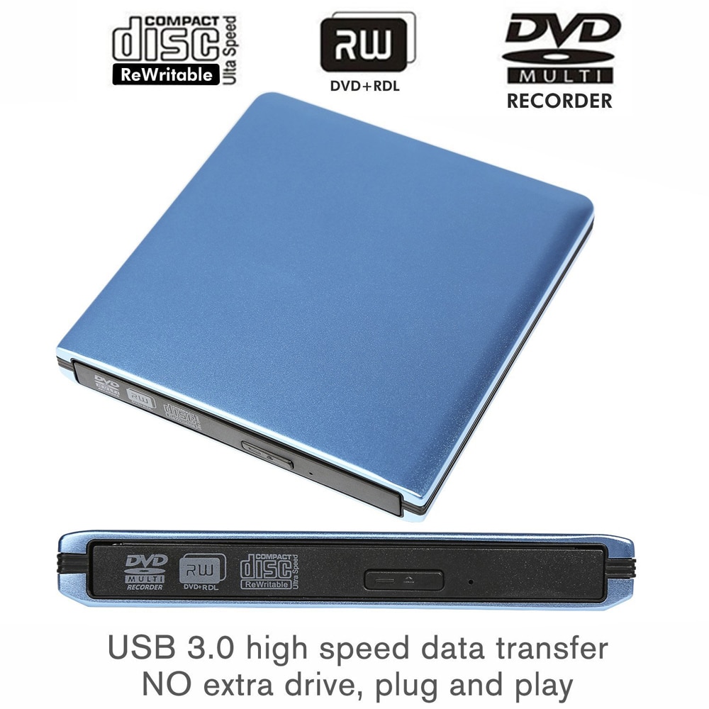 For Samsung Asus Dell HP ASUS Ultrabook USB3.0 External DVD Player 8X DVD-ROM Combo Reader 24X CD-R Burner Slim Optical Drive