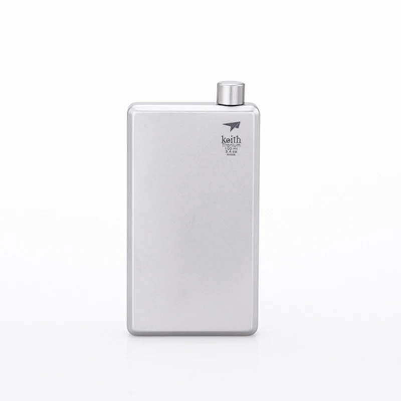 Keith Titanium Flagon Heupfles Wijn Fles Beker Wijn Opslag Met Trechter Voor Camping Reizen 120Ml 150Ml 200ml: WIT