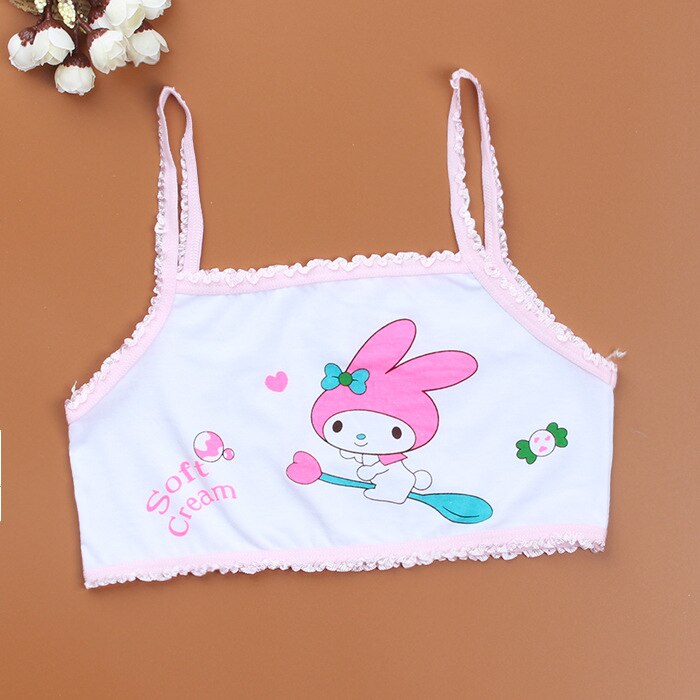 2pcs/lot Kid Girl Training Bras Lovely Little Girl cartoon Printed Children Underclothes Outdoor Activity Undies Ropa Interior