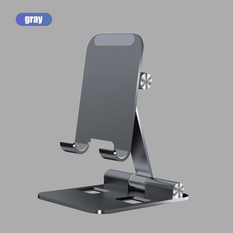 Universal Alloy Foldable Desktop Tablet Stand For Samsung Huawei iPad 9.7 10.2 Pro 11 Air 4 Tablet Holder Tablette Phone Support: Gray