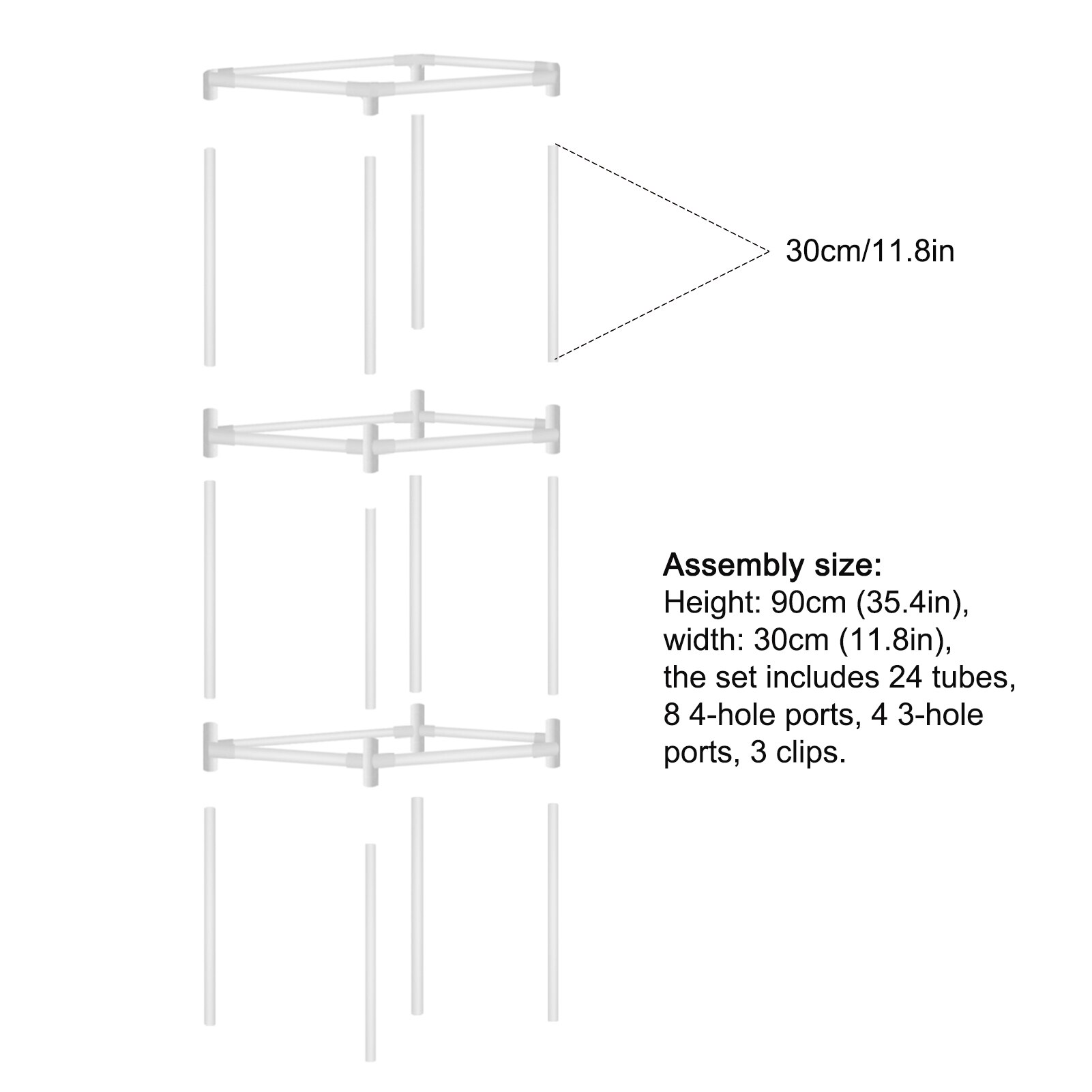 Climbing Vine Rack Plant Potted Support Frame Diy Assembly PE Garden Trellis Flower Vegetable Bracket Detachable