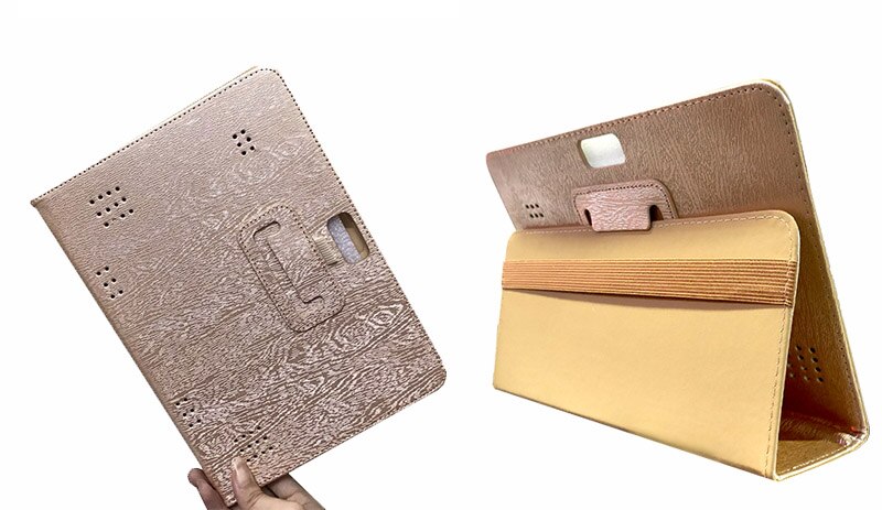 Étui en cuir PU pour TurboPad 1015 3G, housse de support Folio pour tablette 10.1 pouces + stylet gratuit: gold