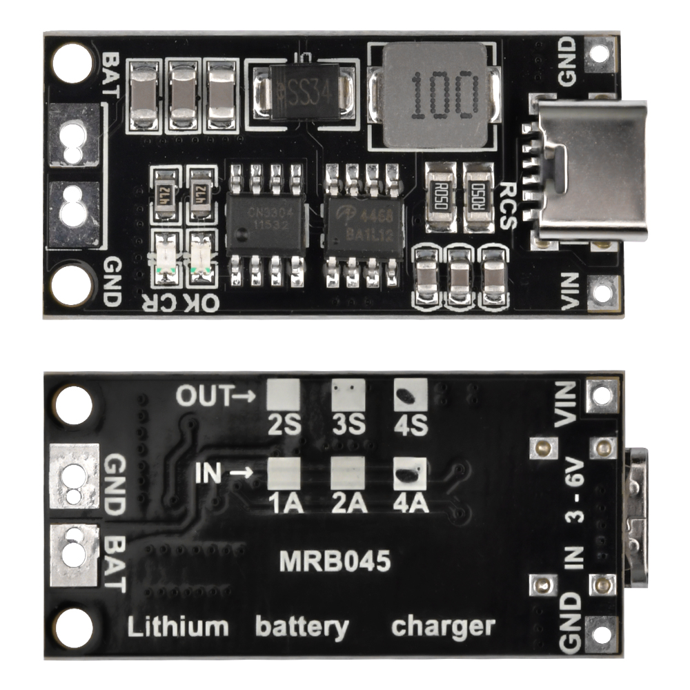 Multi-Cell 2S 3S 4S Type-C To 8.4V 12.6V 16.8V Step-Up Boost LiPo Polymer Li-Ion Charger 7.4V 11.1V 14.8V 18650 Lithium Battery: black / 30A