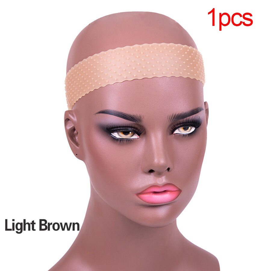 Alileader Silicone bande pour perruque gris rose blanc perruque Silicone bande pour l'usure perruques Transparent Silicone perruque bandeau: 1 pcs light brown