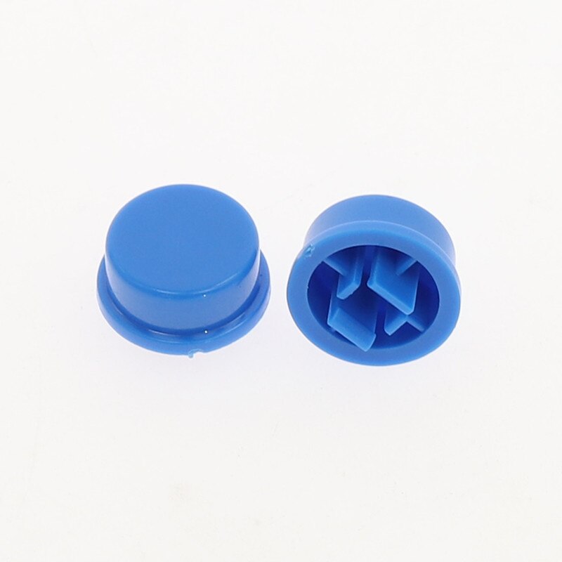 Juego de tapas de botones táctiles redondas, 9,58x5,1mm, para interruptor Micro Tact de 12x12x7,3mm, para Arduino, 50 Uds.: Azul
