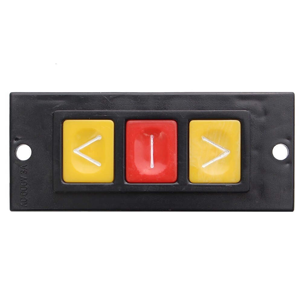 Rolling Door Up Down Stop 3 Buttons Black Plastic Housing Push Button Switch