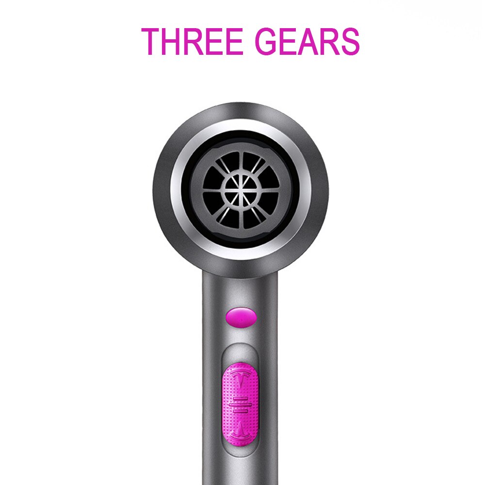 Hair Dryer with Diffuser Blower Compact Ionic Dry Quickly Ceramic Body Extended Lifespan AC Motor 2 Speed 3 Heat Nozzle