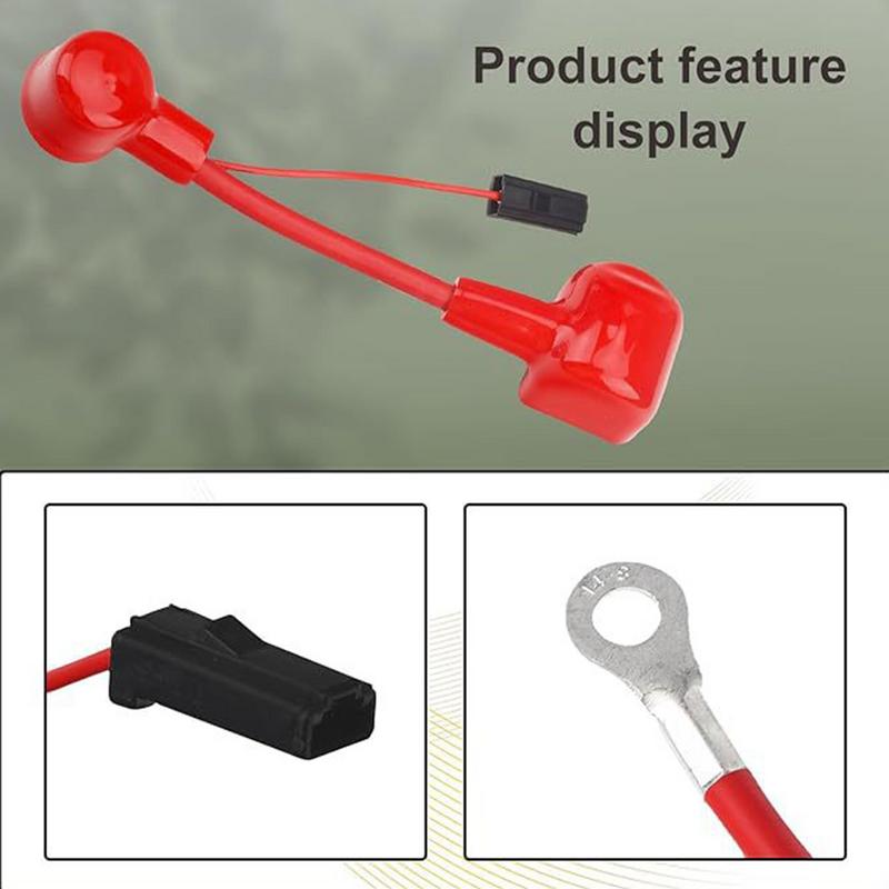 Battery Connecting Cable Plug Power Cord Battery Wire Connector Lawn Mower Connecting Cable Copper Wire 6Awg Positive Battery