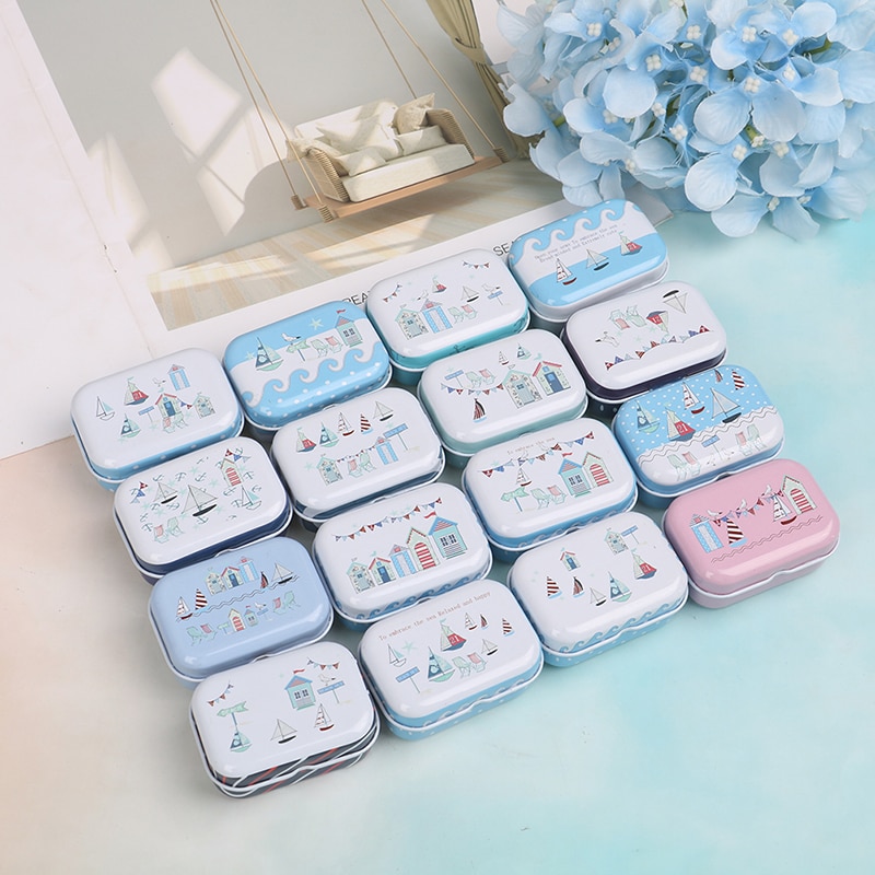 Mini Leuke Geneeskunde 7Day Weekly Storage Pil Case Organizer Gezondheidszorg Pil Doos Kleurrijke Mini Tin Box Tablet Box