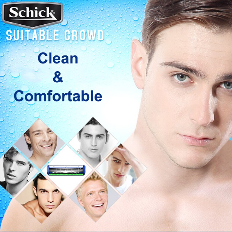Originele Schick Quattro 4 Titanium Comfortabele Mannen Scheren Body Haar Scheerapparaat Handleiding Gezicht Scheermes In Voorraad