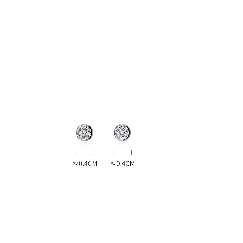 La Monada Round Circle Korean Minimalist Women Earrings Silver 925 Stud Fine In Jewelry Silver 925 Stud Earrings For Women Bead: 4mm