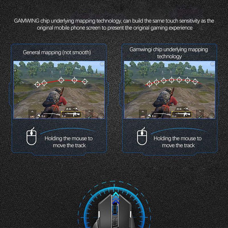 For Ios Android For BattleGrounds mobile game peace elite peripherals eat chicken throne Mouse Keyboard Kit Battledock Converter