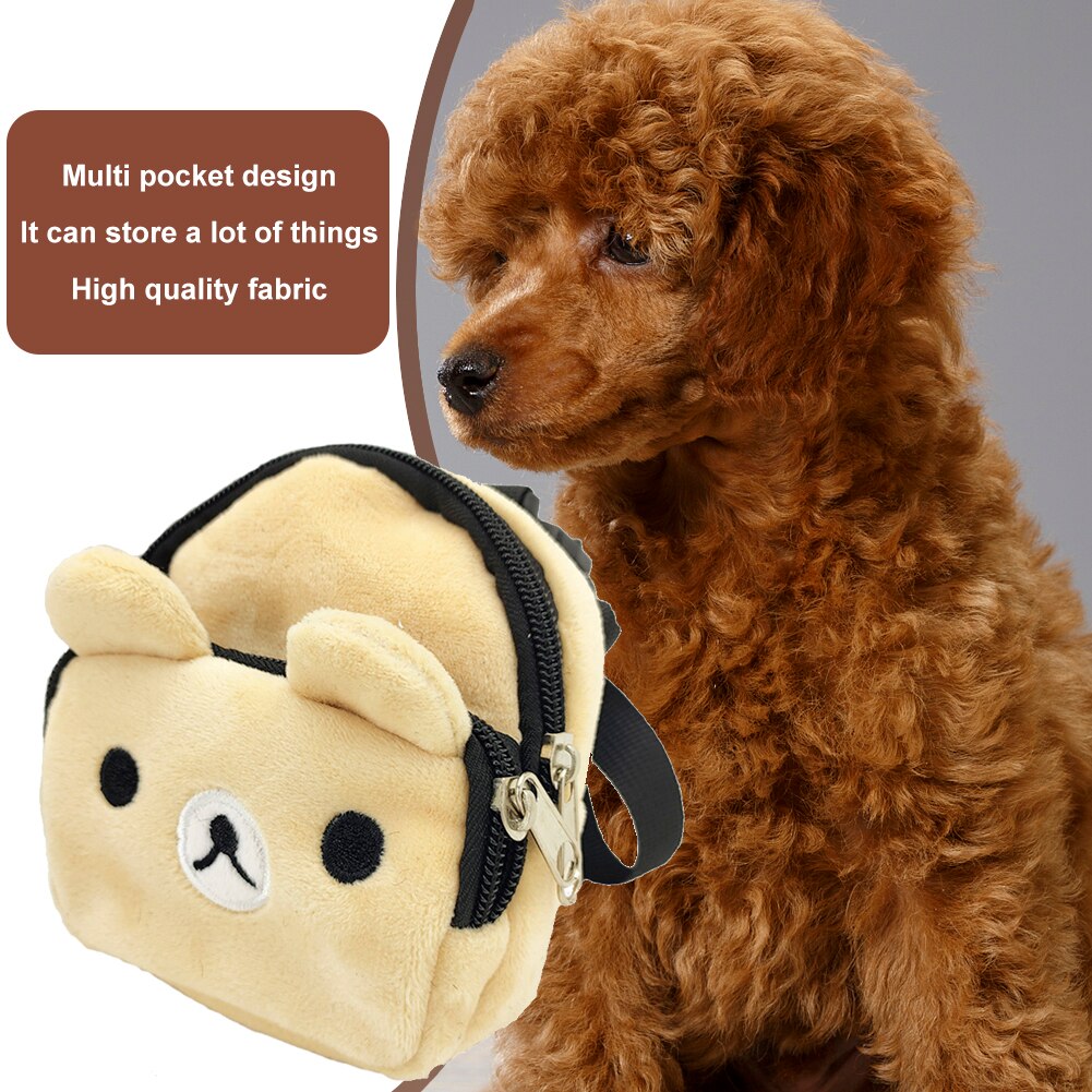 Dog Self Backpack Dourable Cartoon Pet Dog Canvas Backpack Cat Cute Multifunction School Bag Puppy Travel Carrier Bag