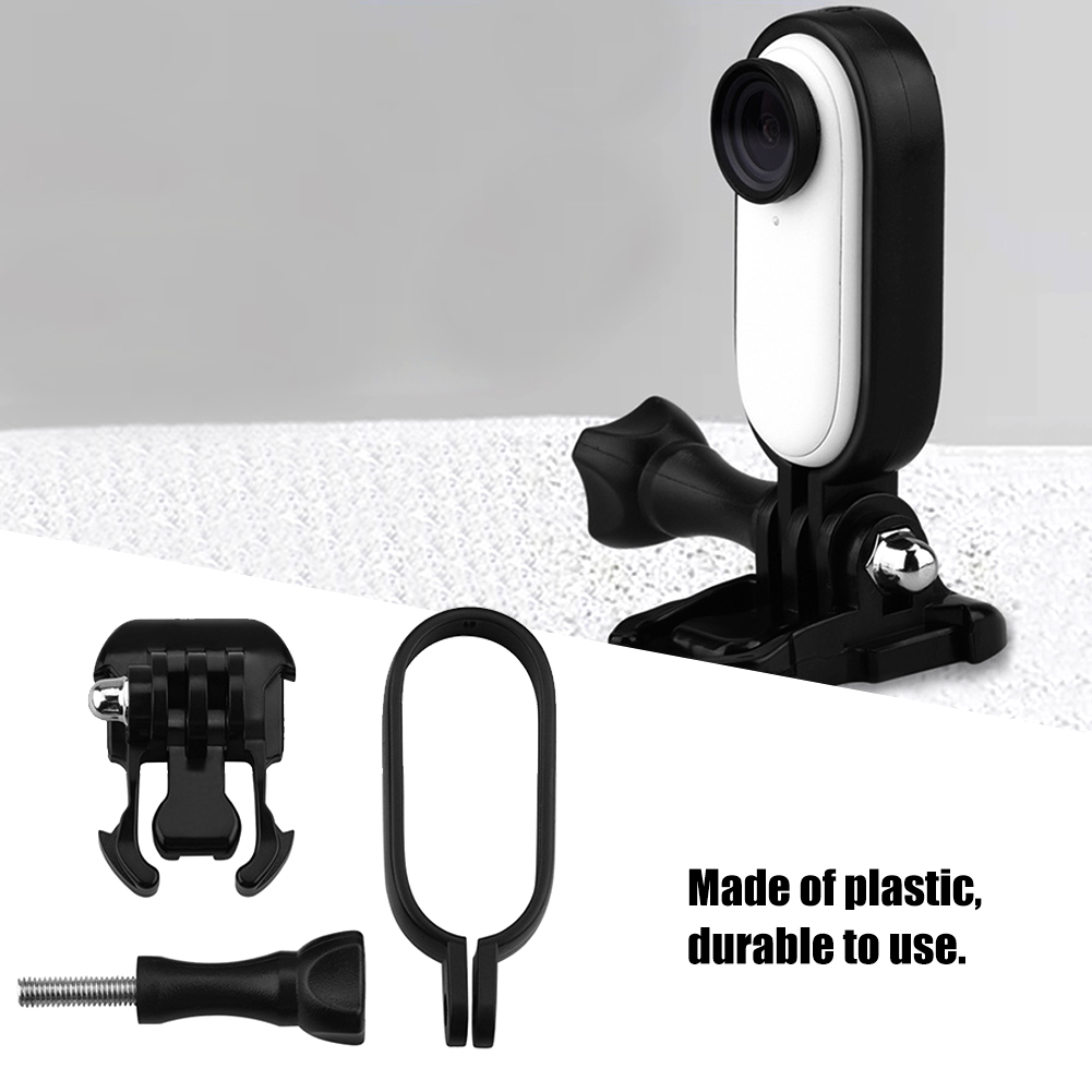 Robuster 1/4 -zoll-adapter-schutzrahmen aus abs, halterung, schwarzer stabilisator, verstellbarer winkel, tragbar, passend für insta 360 go 2