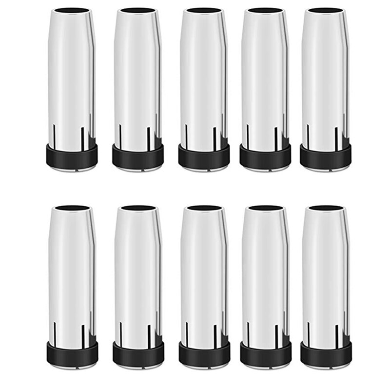 10PCS 24KD Gas Nozzle 10Pcs MIG Welding Torch Gas Nozzle Contact Tip for MIG/ Welding Tool