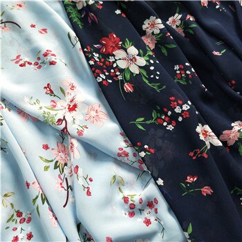 Super blødt printet chiffon stof kunstige gamle kostume kjole nederdel tøj stof