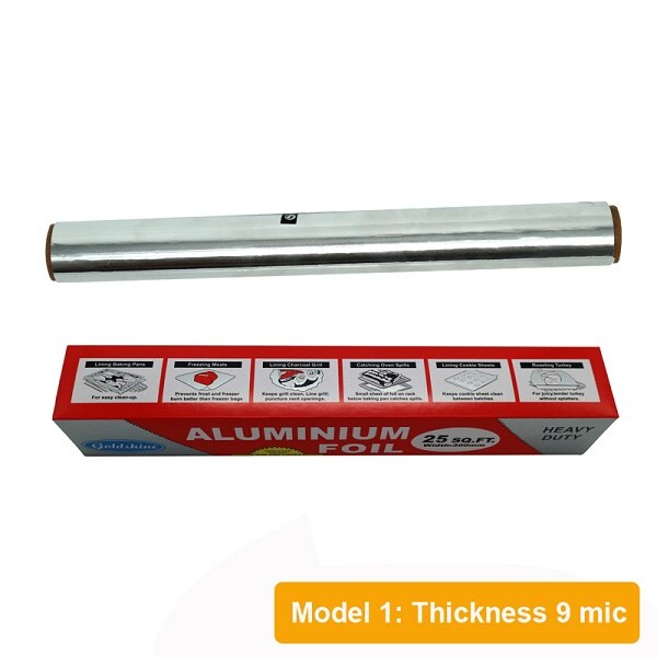 30% Off Aluminiumfolie Roll 300mm breedte (25 SQ) ft Heavy Duty Aluminiumfolie Wrap Commerciële Folie Wrap voor Food Service Industrie: 9 mic