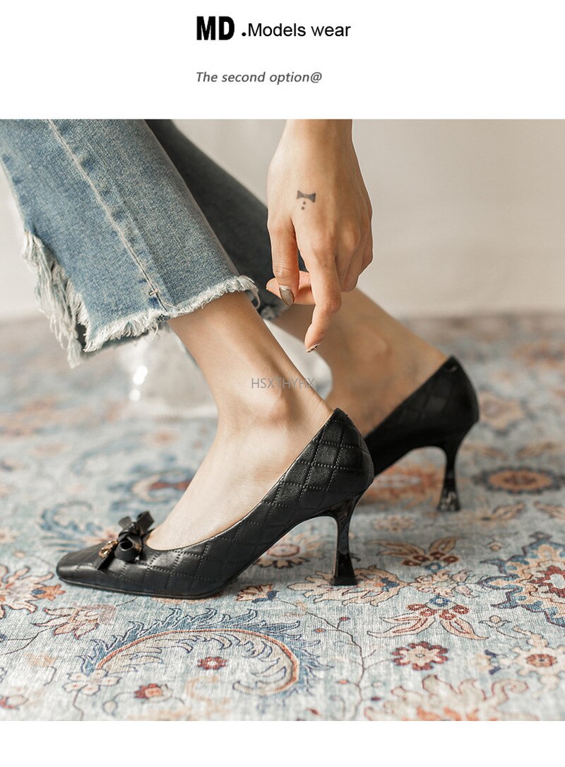 2022 Women Sweet Comfortable Yellow Breathable High Heel Shoes Ladies Classic Summer High Heel Pumps Talon Femme