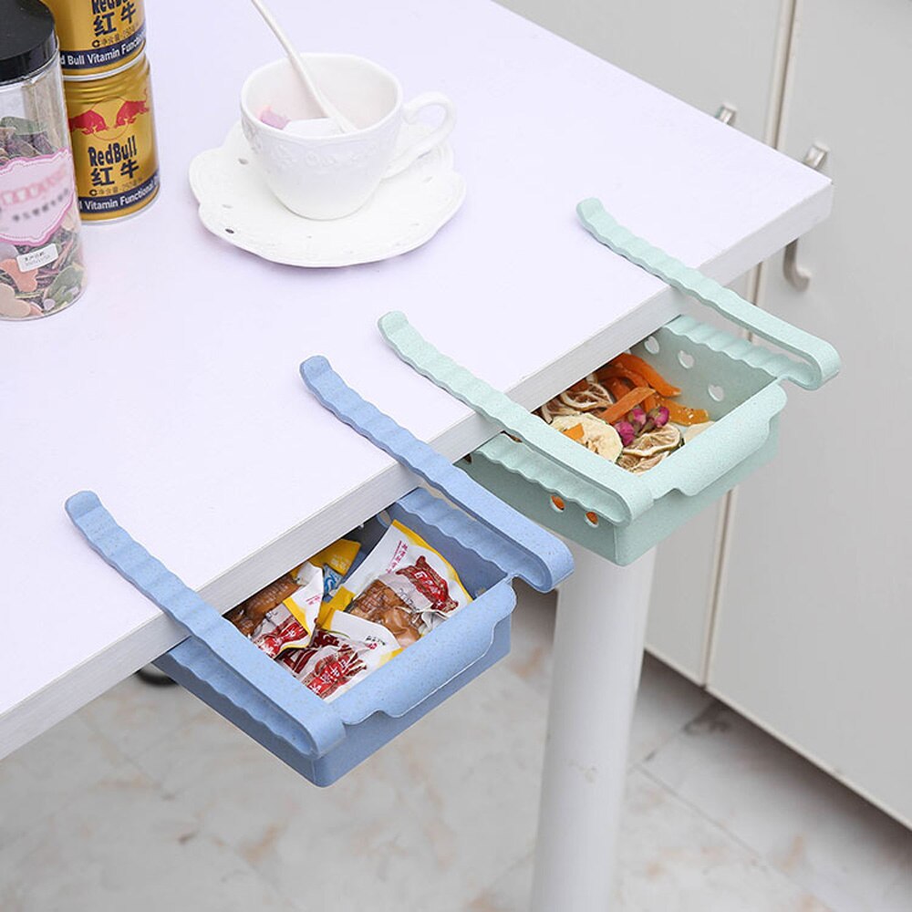 Kitchen Organizer Adjustable Refrigerator Storage Rack Fridge Freezer Shelf Holder Pull-out Drawer Home Organiser Space Saver