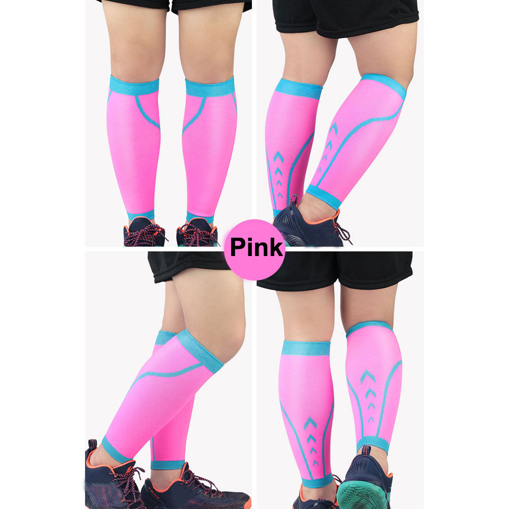 1Pcs Byepain Kalf Compressie Mouw-Been Compressie Sokken Voor Shin Splint, Kalf Pijnbestrijding-Mannen, vrouwen, En Lopers: Roze / meerdere grootte sml