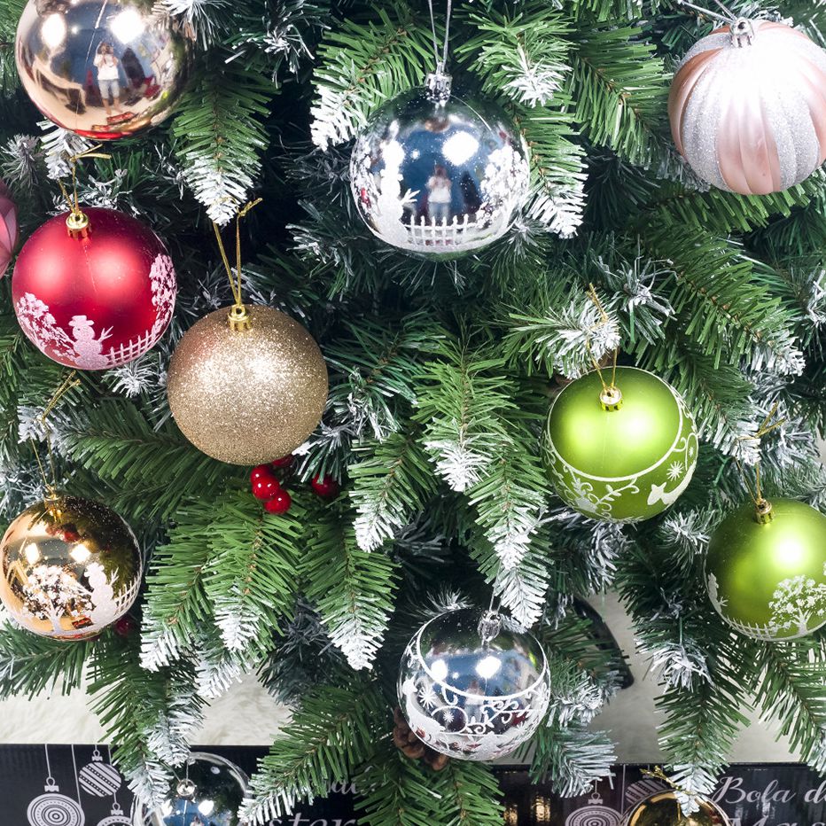 12 stuks kerstboomdecoratieballen, 80mm kerstballen voor een kerstfeest, hangende kerstballen voor thuis, kerstversieringen