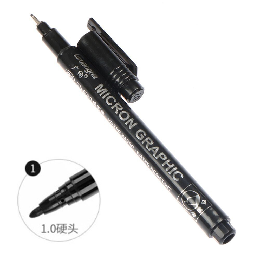 Nagel Kunst Graffiti Kuli Schwarz Wasserdicht DIY Blume Abstrakte Linien Skizze Professionelle Nachfüllbare Tinte Nagel Malerei Zeichnung Werkzeuge: 1.0MM