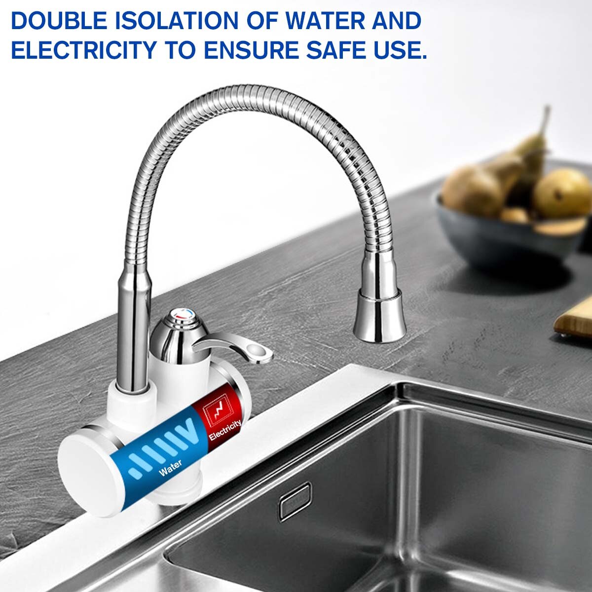 CECIPA Koudwaterkraan, 360° draaibare waterkraan, koud water, roestvrij staal, koudwaterarmaturen voor keuken, gastentoilet, tuin, camper, zwart