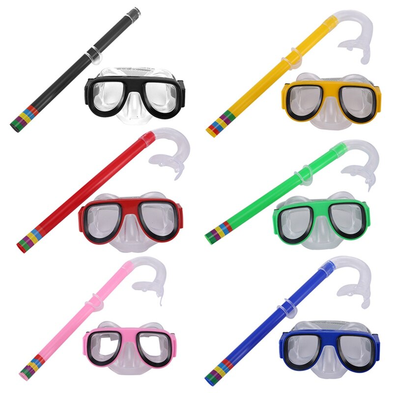 Barn svømmebriller snorkelsett junior snorkelutstyr barn silikon dykking snorkelbriller sett snorkelutstyr