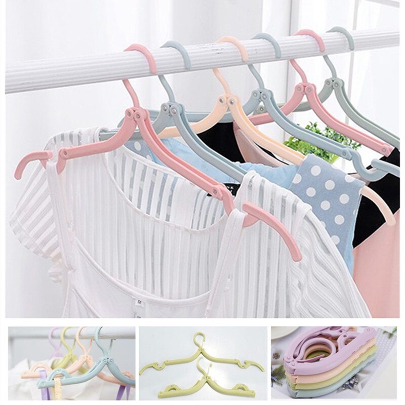 Hangers For Clothes Horse Rack Travel Portable Foldable Multifunction Magic Stretch Drying Home Wardrobe Storage Floor Scalable