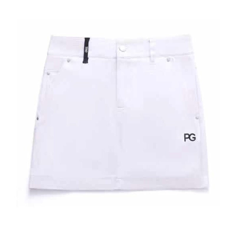 Dames Pg Golf Rok Vrouwen Casual Sport Rok Wit En Zwart Kleuren: WHITE / L