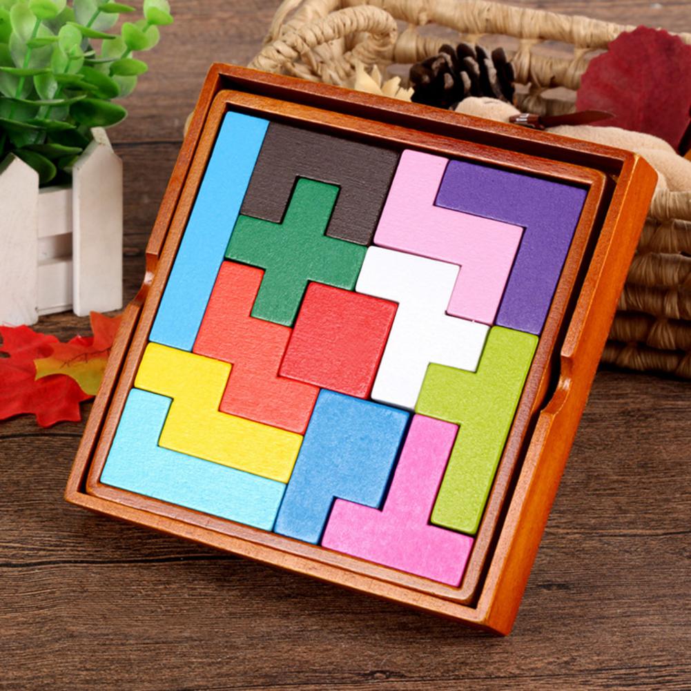 13Pcs blocco di legno rompicapo Puzzle giocattolo educativo precoce regalo per bambini