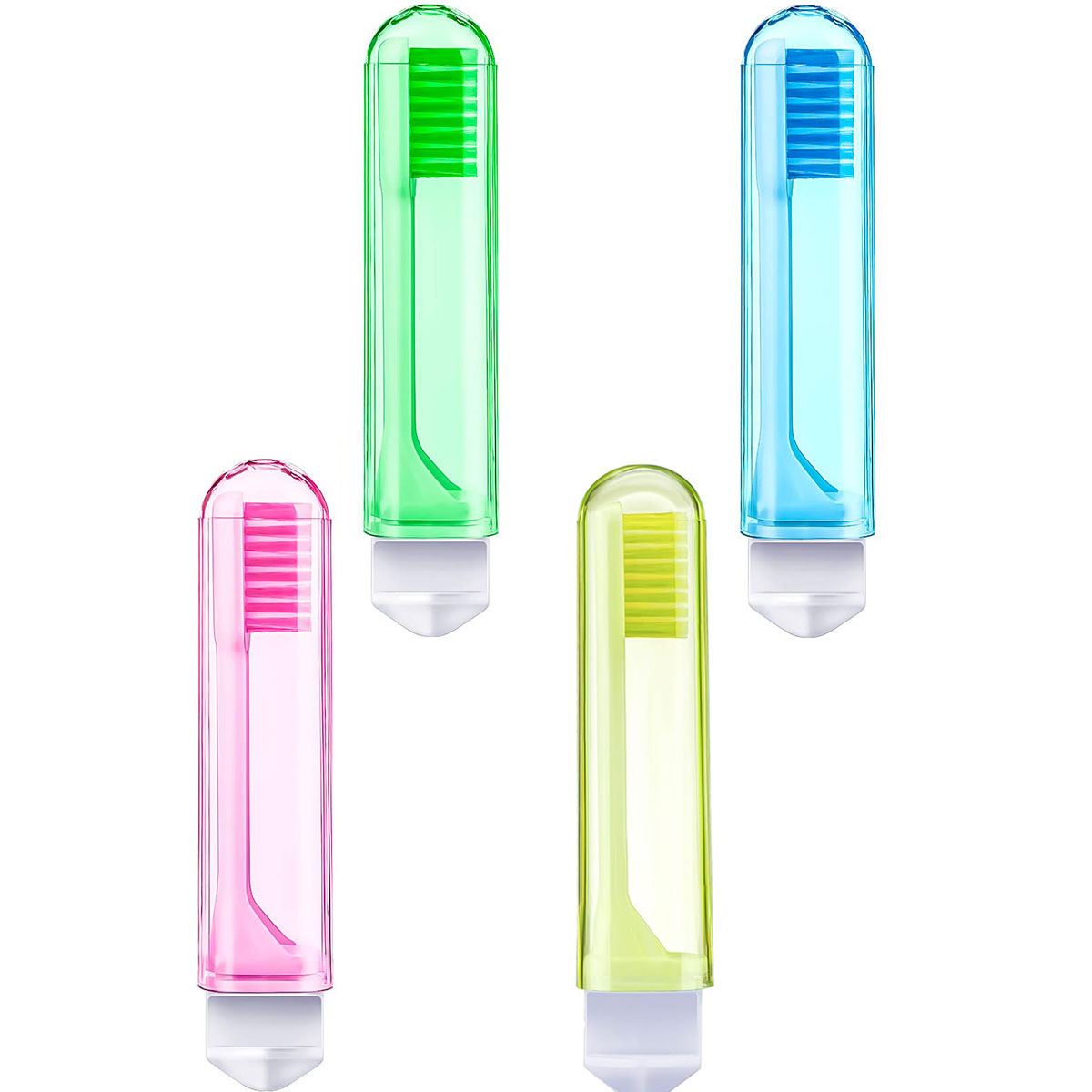 Bulk opvouwbare reistandenborstels met koffers. Zacht, voor alle leeftijden. Goed voor reizen. Hoezen met ventilatieopeningen, compact. Geweldig cadeau.-liu: Blauw