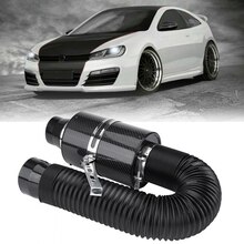 Air Intake Induction Kit Car Cold 76mm Accessories Auto Carbon Fiber Black