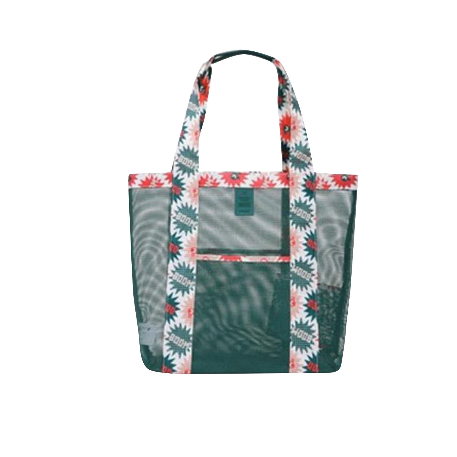 Zomer Outdoor Reizen Opbergtas Strand Netto Tas Een Schouder Grote Capaciteit Strandtas Draagbare Oversized Gedrukt Mesh tas: B