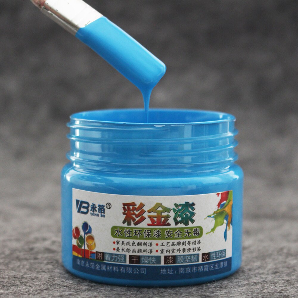 One Bottle Bright Blue Paint, 100 G, Metal Lacquer, Wood Paint, Tasteless Water-based Paint, Can Be Applied on Any Surface