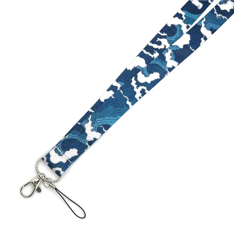 Hokusai Wellen Nacken Gurt Schlüsselband Für Schlüssel Ich würde Karte Nacken Gurt praktisch Riemen USB Abzeichen Halfter Schlüsselanhänger Hängen Seil lanyards