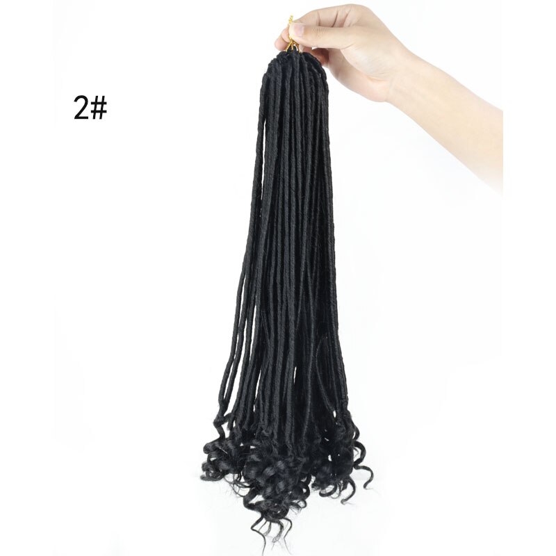 LISI GIRL Dreadlocks Crochet Braids Jumbo Dread Hairstyle Ombre Color Synthetic Faux Locs Braiding Hair Extensions For Women: 1B/27HL