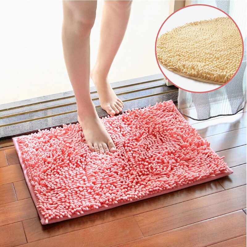 Absorbent Bath Mats for Tub Non - Slip Grey for Bathroom Floor Bath Rug Floor Washable Rug Set Kitchen Tools Non-slip mat