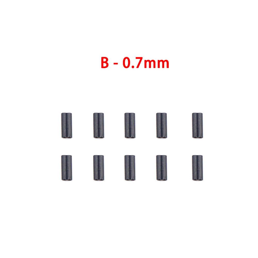 Fundas Krimps para pesca de carpa, accesorios para aparejos de carpa Chod, sedal de pesca de fluorocarbono, aparejos terminales de tubo de prensado, 25 uds.: Marrón