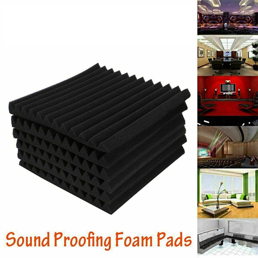 12Pcs Akoestische Wandpanelen Geluidsisolatie Foam Pads Studio Geluidsisolatie Isolatie Akoestische Muur Schuim Padding Studio Foa