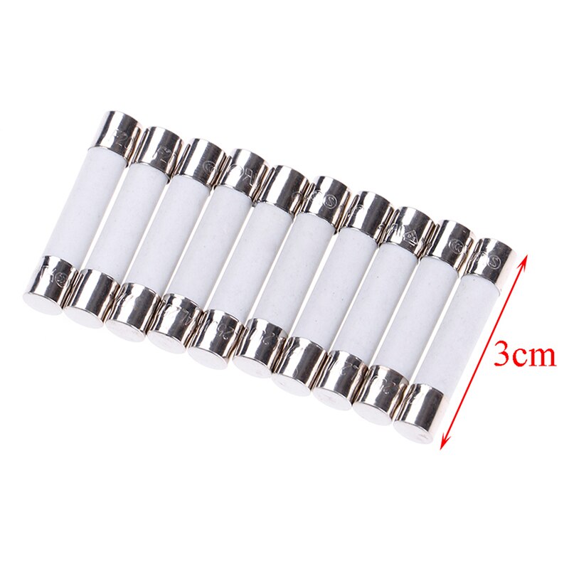 10 Pcs Microwave Ceramic Fuse Electric 20A 250V Home Supplies DIY 6x30mm