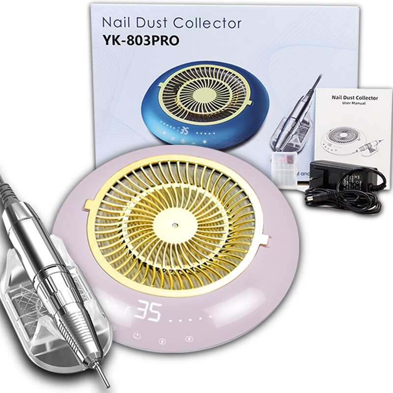 Nowy 2w1 35000 obr/min wiertarka robić paznokci maszyna z silne ssanie odpylacz robić paznokci niski poziom hałasu robić paznokci odkurzacz maszyna robić manicure