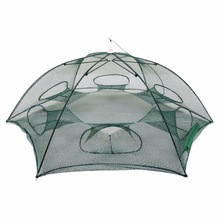 Filet De Pêche Pliable 6 Trous Nylon – Épervier Portable Pour Crevettes, Crabes, Appâts, Pêche à La Main