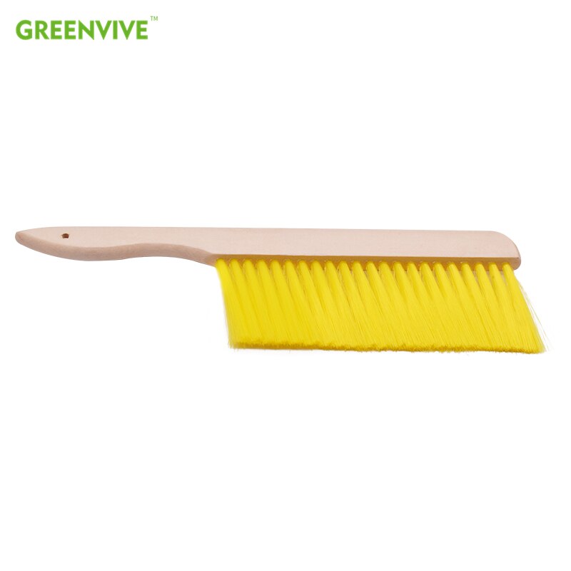 Cepillos de pelo de caballo para abejas, Herramientas de apicultura, tres filas, cepillo de colmena, herramientas de colmena, equipo de apicultura, mango de madera,
